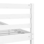 vidaXL Cadre de lit sans matelas blanc bois massif 200x200 cm