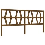 vidaXL Cadre de lit avec tête de lit marron miel 200x200cm bois massif