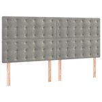 vidaXL Cadre de lit avec tête de lit Gris clair 140x190 cm Velours