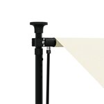 vidaXL Auvent rétractable crème 100x150 m tissu et acier