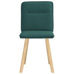 vidaXL Chaises à manger lot de 2 vert foncé tissu