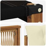 vidaXL Ensemble de canapés d'extérieur 4 pc Naturel et Crème
