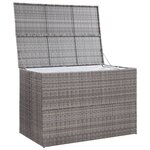 vidaXL Boîte de rangement de jardin gris 150x100x100 cm résine tressée