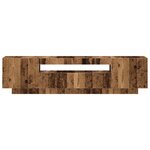 vidaXL Meuble TV avec lumières LED vieux bois bois d'ingénierie