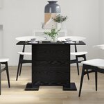 Table à manger vidaXL Noir Chêne 110x60x75 cm Bois d'ingénierie