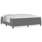 vidaXL Lit à ressorts avec matelas gris clair 200x200 cm en velours côtelé