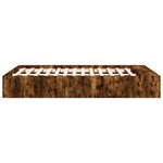 vidaXL Cadre de lit sans matelas chêne fumé 120x190 cm