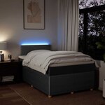 vidaXL Sommier à lattes de lit avec matelas Gris foncé 120x200cm Tissu