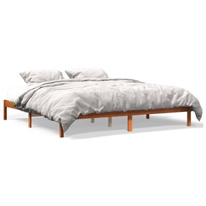 vidaXL Cadre de lit sans matelas cire marron 180x200cm bois pin massif