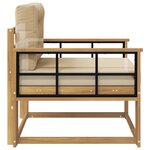 vidaXL Sofa de milieu extérieur Bois d'Acacia Massif Blanc