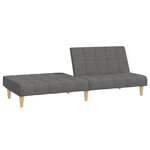 vidaXL Canapé-lit à 2 places gris clair tissu