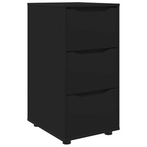 vidaXL Armoire de rangement Noir 40 x 48 x 81 cm Bois d'ingénierie