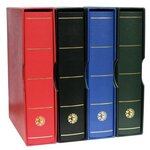 FUTURA Classique (Album pour timbres à anneaux) : étui + reliure (Rouge)