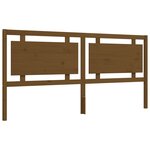 vidaXL Cadre de lit sans matelas marron miel 200x200 cm bois massif