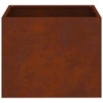 vidaXL Cache-pot de jardin Acier patiné 50 x 32 x 40 cm Acier patiné