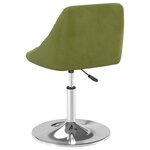 vidaXL Chaises pivotantes à manger lot de 2 vert clair velours