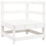 vidaXL Salon de jardin 8 Pièces blanc bois de pin massif