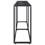 vidaXL Table console Marbre noir 180x35x75 5 cm Verre trempé