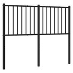 vidaXL Tête de lit métal noir 120 cm
