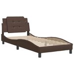 vidaXL Cadre de lit avec tête de lit marron 80x200 cm Similicuir