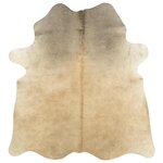 vidaXL Tapis en peau de vache véritable 150 x 170 cm Beige