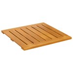 vidaXL Tapis de bain Uni Marron 50 x 50 cm bois