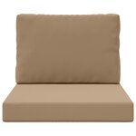vidaXL Coussin de canapé d'extérieur 2 Pièces Taupe Polyester
