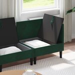 vidaXL Ensemble de meubles pour le salon 4 Pièces Vert foncé Velours