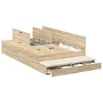 vidaXL Cadre de lit de rangement Chêne Sonoma 120x200 cm