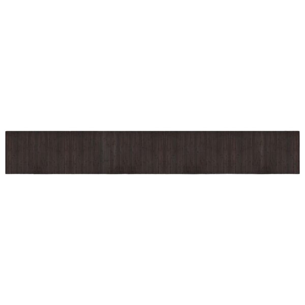 vidaXL Tapis rectangulaire marron foncé 60x400 cm bambou