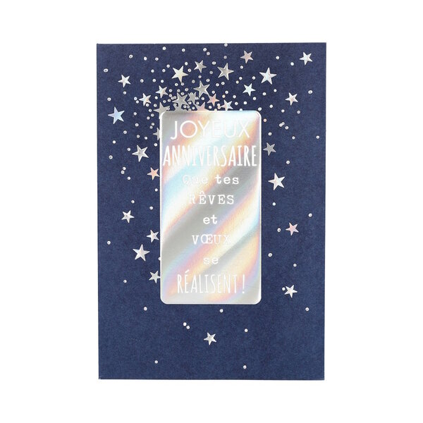 Carte Anniversaire - Joyeux Anniversaire Que tes rêves et voeux se réalisent !