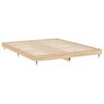 vidaXL Cadre de lit chêne sonoma 200x200 cm bois d'ingénierie