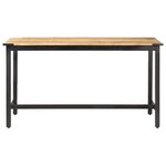 vidaXL Table à manger 140x70x76 cm Bois de manguier brut massif