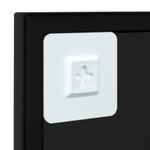 vidaXL Miroir mural noir 60x60 cm métal