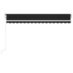 vidaXL Auvent automatique capteur de vent et LED 400x350 cm Anthracite