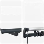 vidaXL Auvent Rétractable Blanc 500 × 350 cm tissu