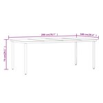 vidaXL Ensemble de salle à manger de jardin avec coussins 7 Pièces Beige