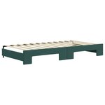 vidaXL Lit de jour avec lit gigogne vert foncé 100x200 cm velours