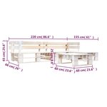vidaXL Salon de jardin palette 4 Pièces Bois Blanc