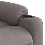 vidaXL Fauteuil de massage inclinable Taupe Tissu