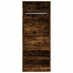 vidaXL Garde-robe chêne fumé 80x50x200 cm bois d'ingénierie