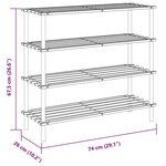 vidaXL Range-chaussures à 4 étagères Bois de sapin solide
