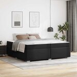 vidaXL Cadre de lit avec matelas Noir 200 x 200 cm tissu