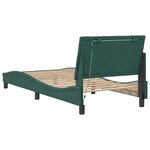 vidaXL Cadre de lit avec lumières LED vert foncé 90x200 cm velours