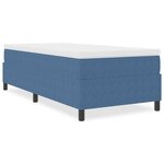 vidaXL Lit à ressorts Bleu 80 x 200 cm Tissu en velours côtelé
