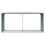vidaXL Abri de stockage de bois Acier galvanisé 330x92x153 cm Vert