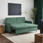 vidaXL Canapé-Lit Vert Mer Tissu