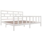 vidaXL Cadre de lit sans matelas blanc bois de pin massif