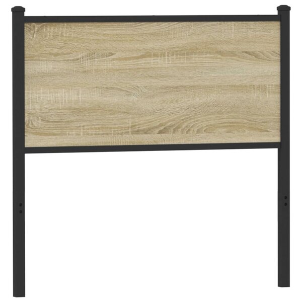 vidaXL Tête de lit sonoma 90 cm bois d'ingénierie et acier