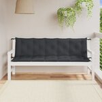 vidaXL Coussins de banc de jardin lot de 2 anthracite mélangé tissu
